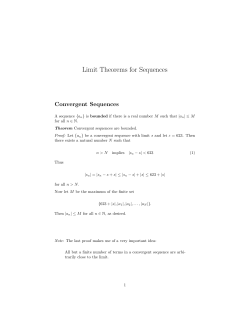 Limit Theorems for Sequences