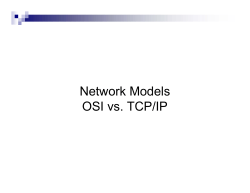 Network Models OSI vs. TCP/IP