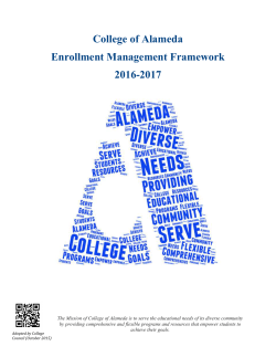 College of Alameda Enrollment Management Plan 2016-17
