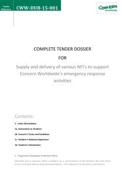 Full Tender Dossier
