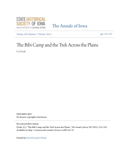 The Bibi Camp and the Trek Across the Plains