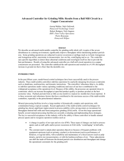 Advanced Controller for Grinding Mills: Results from a Ball Mill