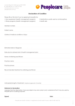 Declaration of Condition