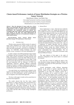 Cluster-based Performance Analysis of Sensor Distribution