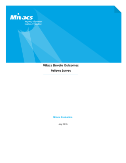Mitacs Elevate Outcomes: Fellows Survey