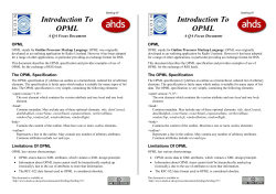 Introduction To OPML