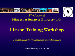 2016 Nominations - Minnesota Business Ethics Award