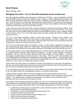 Fun on the field swings into action for opening of play area