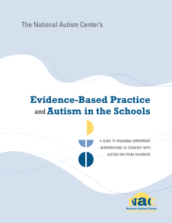 Evidence-Based Practice Autism in the Schools
