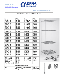 Wire Shelving Chrome and Green Epoxy Model Price Model Price
