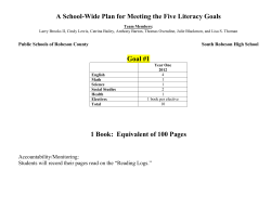 A School-Wide Plan for Meeting the Five Literacy Goals