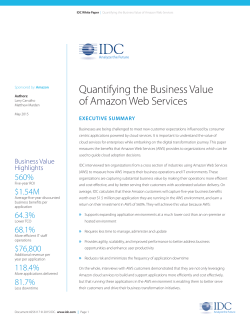 Quantifying the Business Value of Amazon Web Services