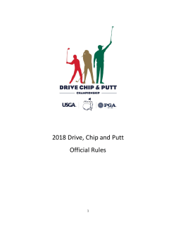 2018 Drive, Chip and Putt Official Rules