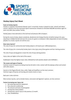 Hockey Injury Fact Sheet