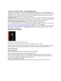Population Ecology - Montgomery County Public Schools