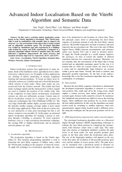 Advanced Indoor Localisation Based on the Viterbi Algorithm and