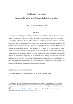 Gambling for resurrection: Value and risk taking in the National