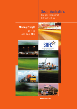 The First and Last Mile - South Australian Freight Council