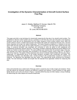 Investigation of the Dynamic Characterization of Aircraft Control
