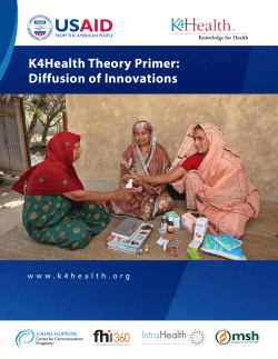 K4Health Theory Primer: Diffusion of Innovations
