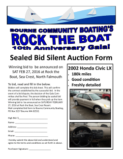 Sealed Bid Silent Auction Form 2002 Honda Civic LX