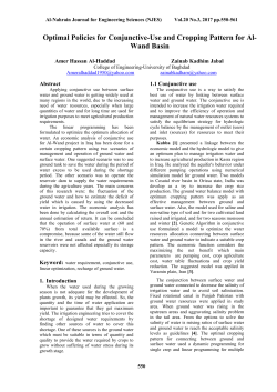 Optimal Policies for Conjunctive-Use and Cropping Pattern for Al