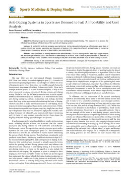 Anti-Doping Systems in Sports are Doomed to Fail: A Probability and