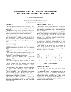 a method of serial data jitter analysis using one