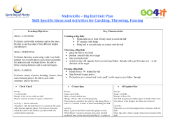 Multiskills &ndash; Big Ball Unit Plan Skill Specific Ideas and