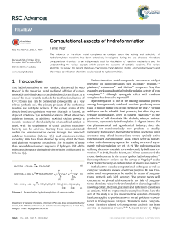 Computational aspects of hydroformylation