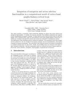Integration of navigation and action selection