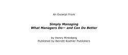 Simply Managing What Managers Do - Berrett