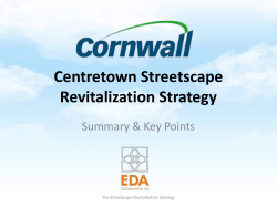 Centretown Streetscape Revitalization Strategy