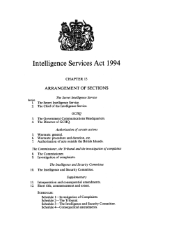 Intelligence Services Act 1994
