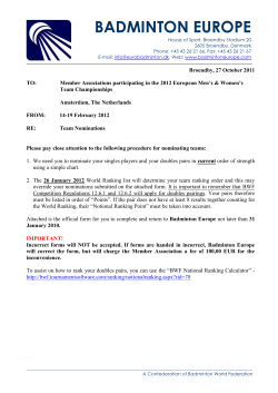 BADMINTON EUROPE