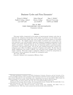 Business Cycles and Firm Dynamics