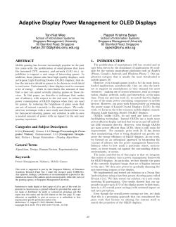 Adaptive Display Power Management for OLED Displays