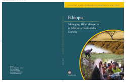 Ethiopia: Managing Water Resources to Maximize Sustainable Growth