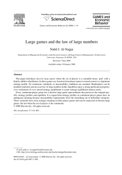 Large games and the law of large numbers