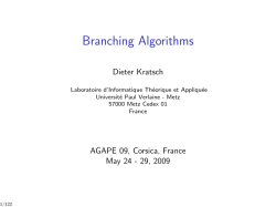 Branching Algorithms