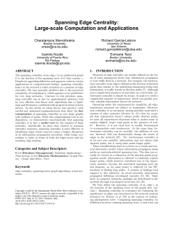 Spanning edge centrality - Department of Computer Science