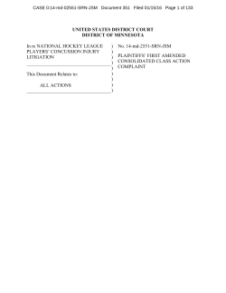 UNITED STATES DISTRICT COURT DISTRICT OF