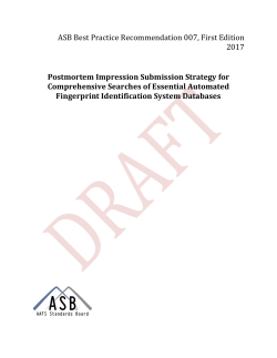 ASB Best Practice Recommendation 007, First Edition 2017
