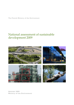 National assessment of sustainable development 2009