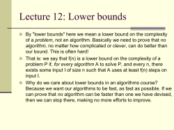 Lecture 12, February 10