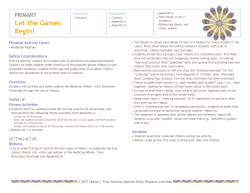 Let the Games Begin! - Ophea Teaching Tools