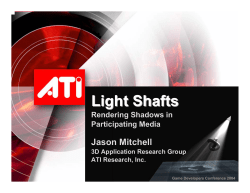 Light Shafts - AMD Developer Central