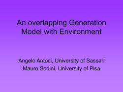 An overlapping generations model with negative environmental