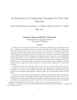 An Evaluation of Combination Strategies for Test Case