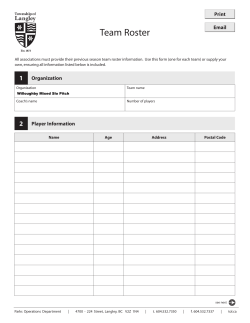 Township of Langley Team Roster
